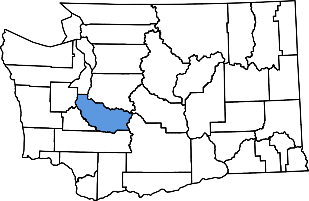Map of Washington with Pierce County highlighted